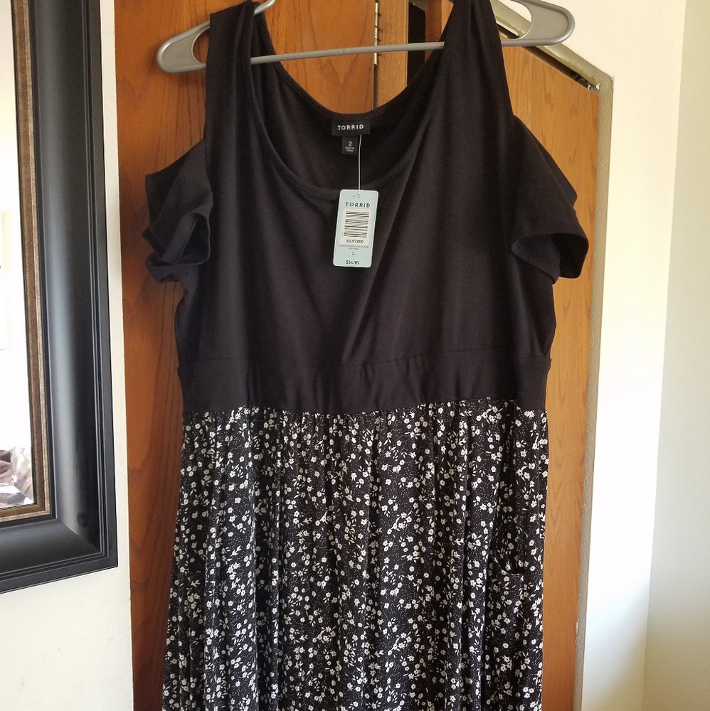 Cold shoulder dress